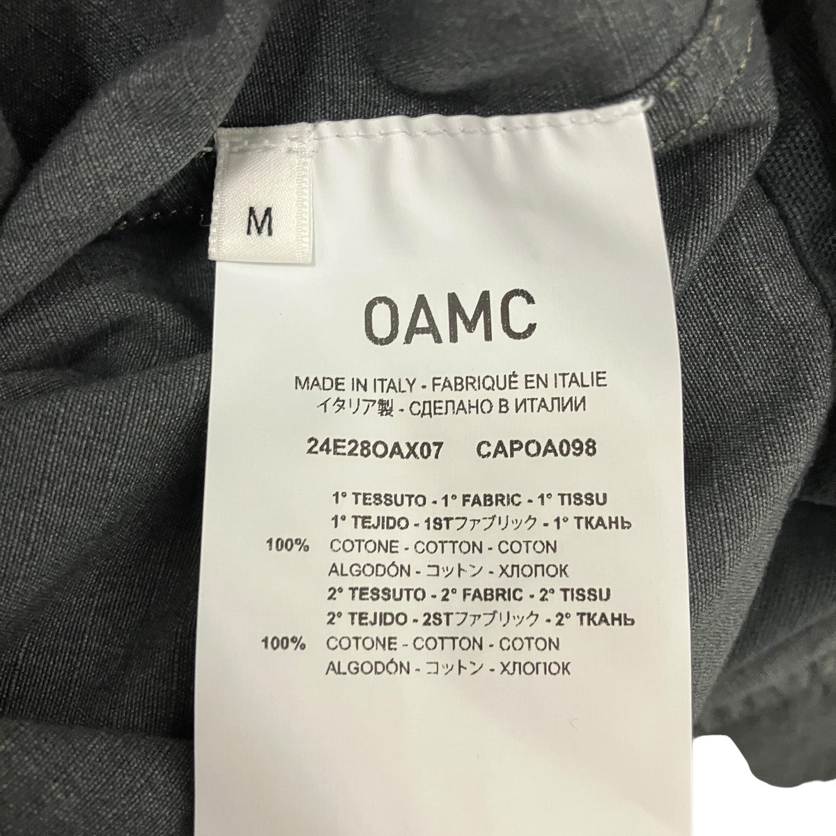 24SSOVERDYED BDU SHIRT JACKETカモ柄ミリタリージャケット24E28OAX07