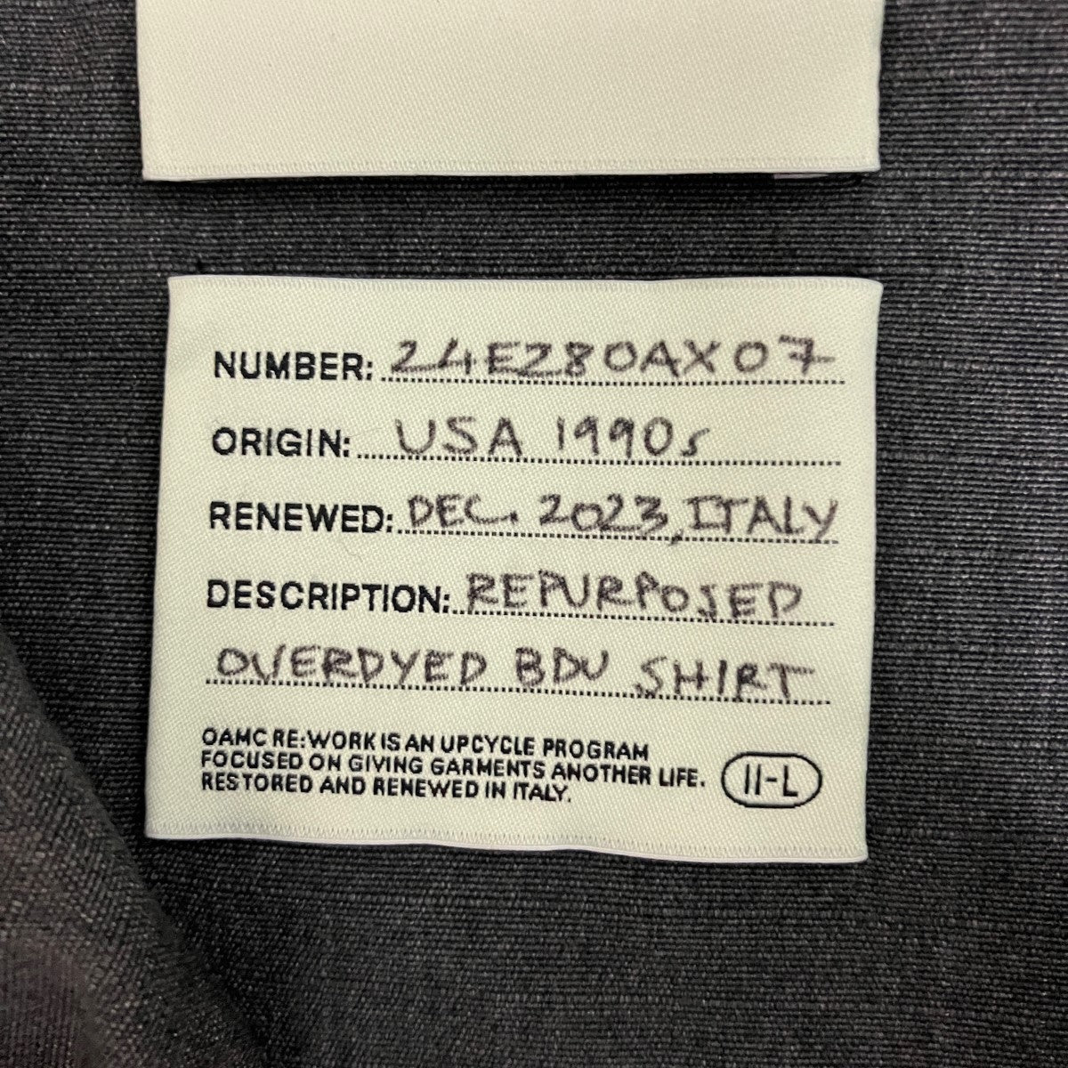 24SSOVERDYED BDU SHIRT JACKETカモ柄ミリタリージャケット24E28OAX07