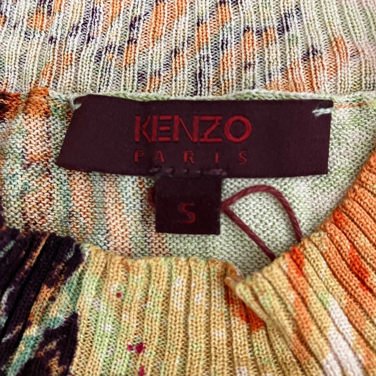 総柄シルクノースリーブニット01-2041-1360