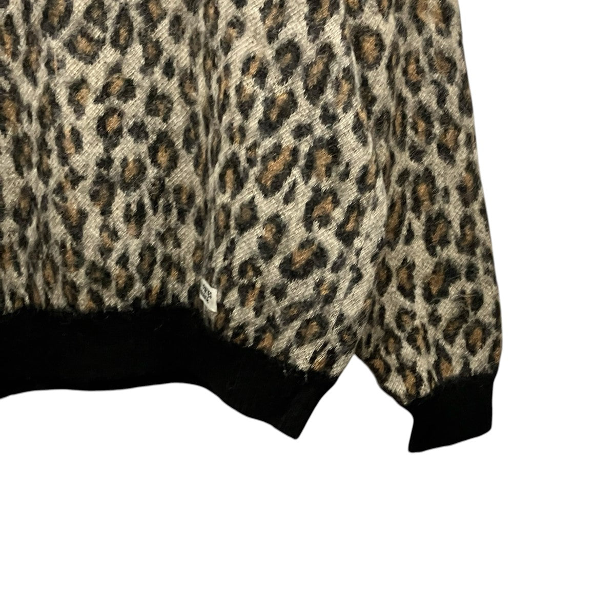 WACKO MARIA Leopard Mohair Knit Jacquard Sweaterモヘア混レオパード柄ニット 古着・中古-4枚目のアイテム画像