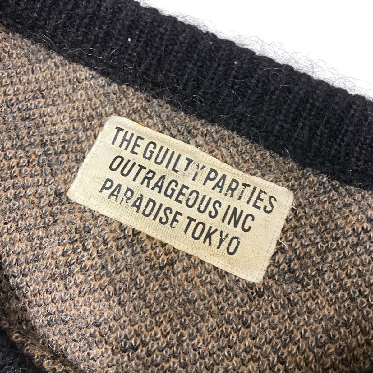 WACKO MARIA Leopard Mohair Knit Jacquard Sweaterモヘア混レオパード柄ニット 古着・中古-6枚目のアイテム画像