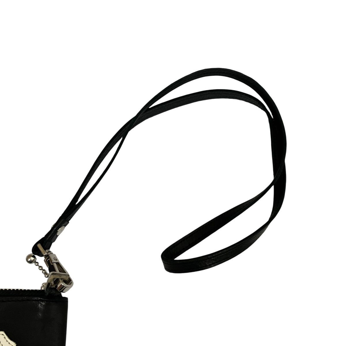 Leather Thumbs Up Bone Hand Zip Neck walletレザーボーンジップネックウォレット