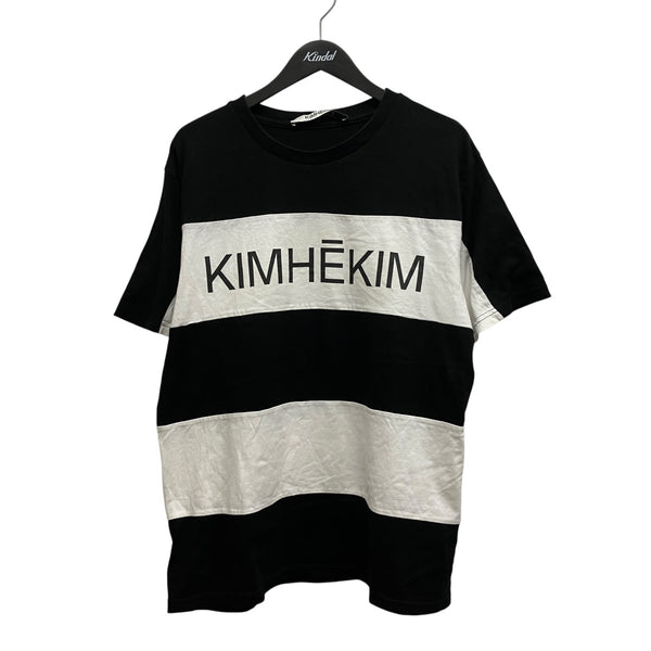KIMHEKIM(キムヘキム) ロゴプリントボーダーTシャツPS24--JS02-BW PS24