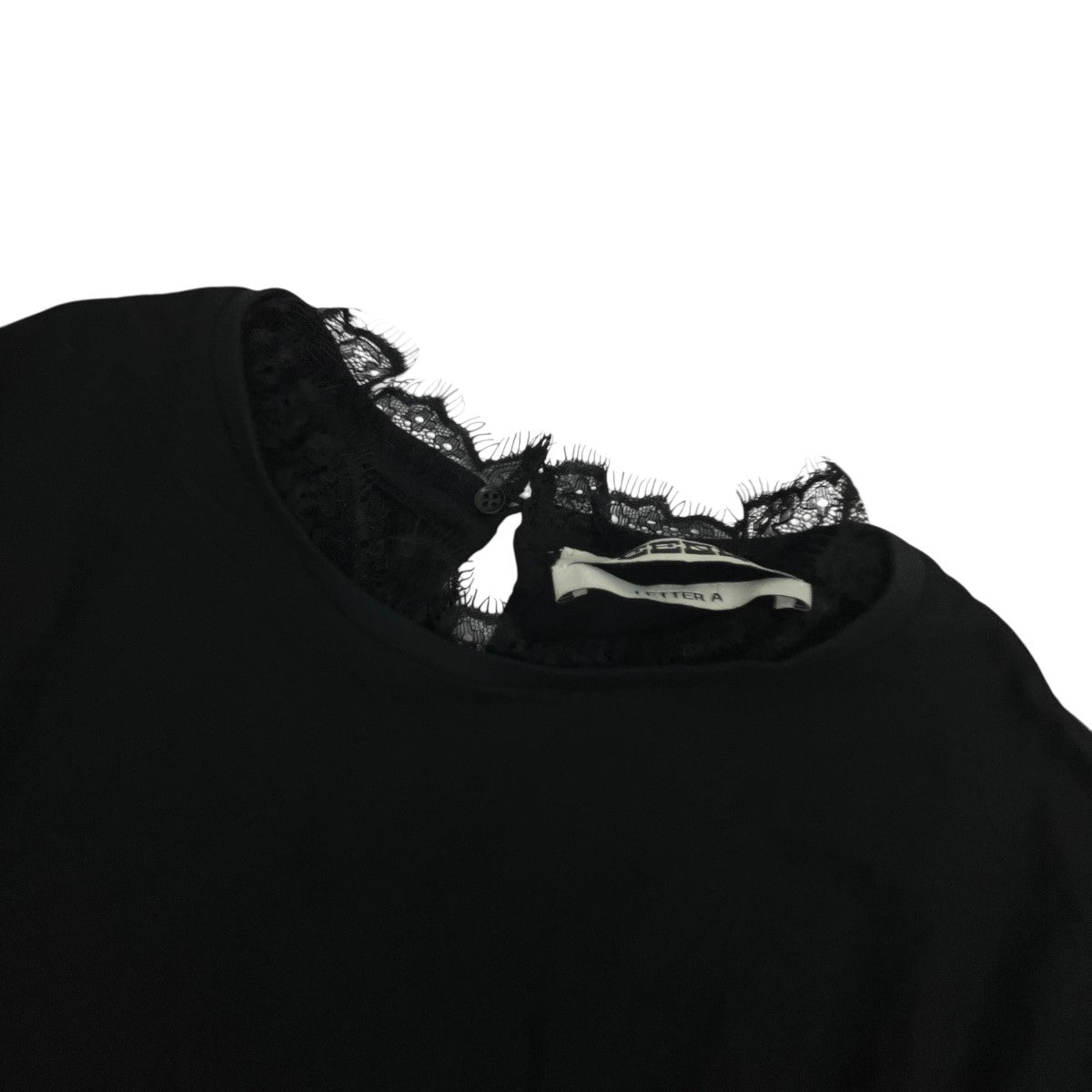 レースカラーTシャツEEA-1O250-TS03-BK