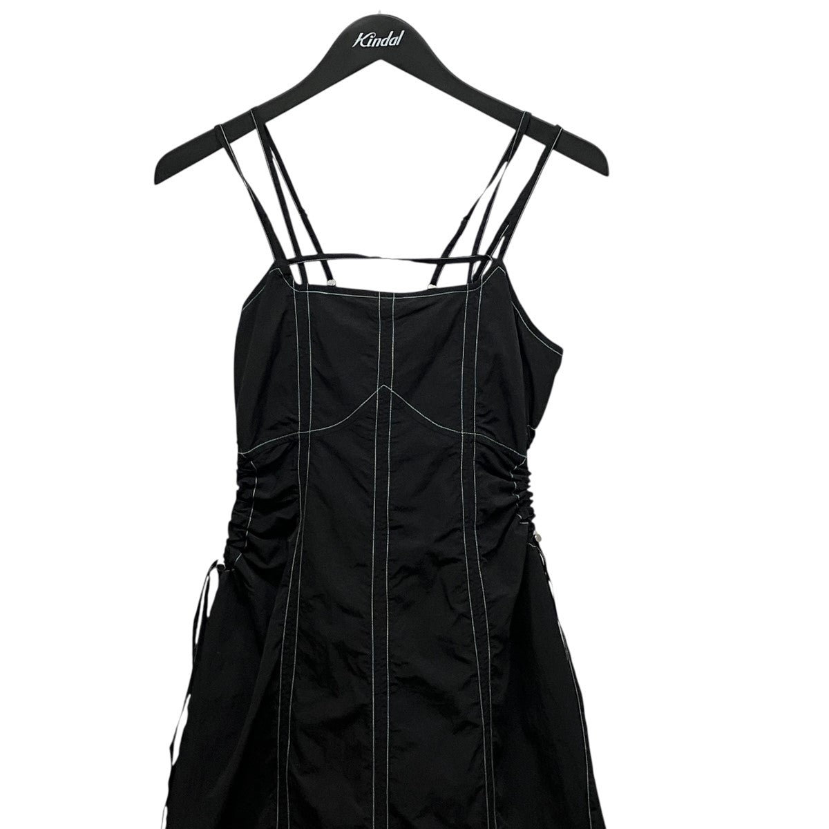 Waist Drawstring Nylon Dressナイロンドレスワンピース01-OP156-25-01