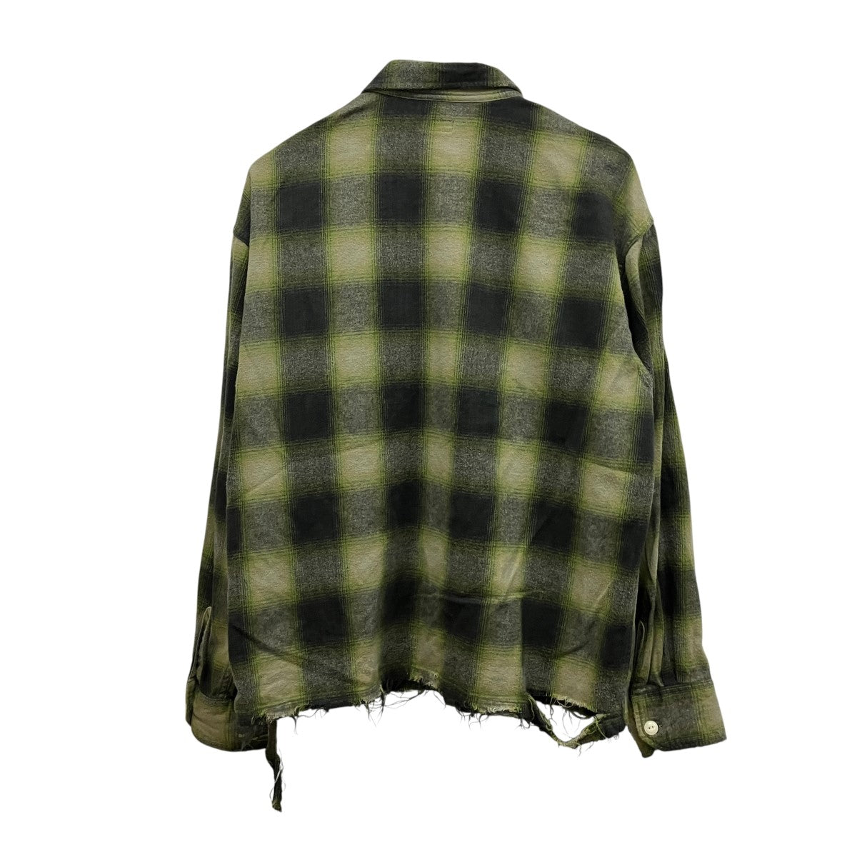 25AWNEL DAMAGE CHECK SHIRTダメージ加工チェックコットンシャツJie-25W-SH02