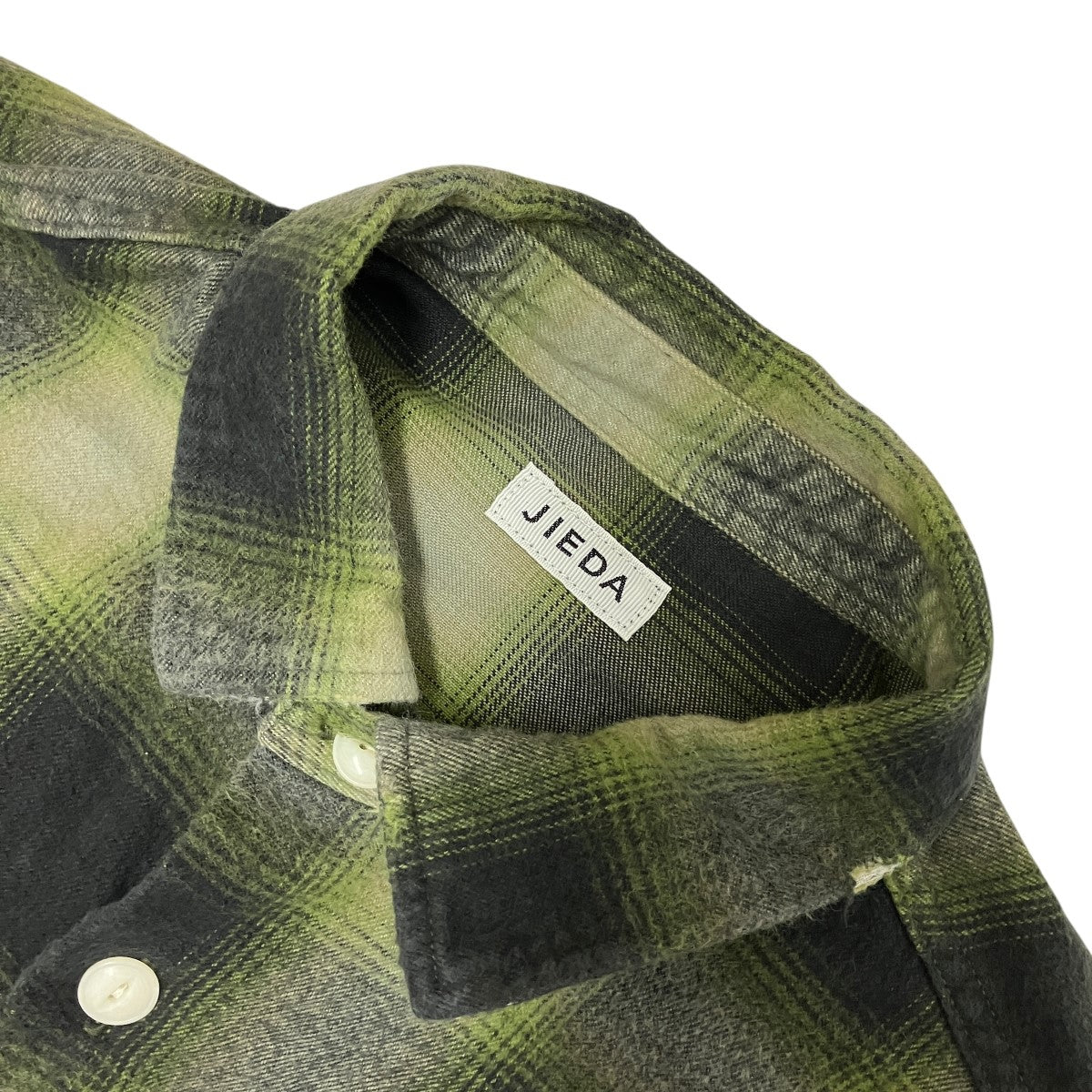 25AWNEL DAMAGE CHECK SHIRTダメージ加工チェックコットンシャツJie-25W-SH02