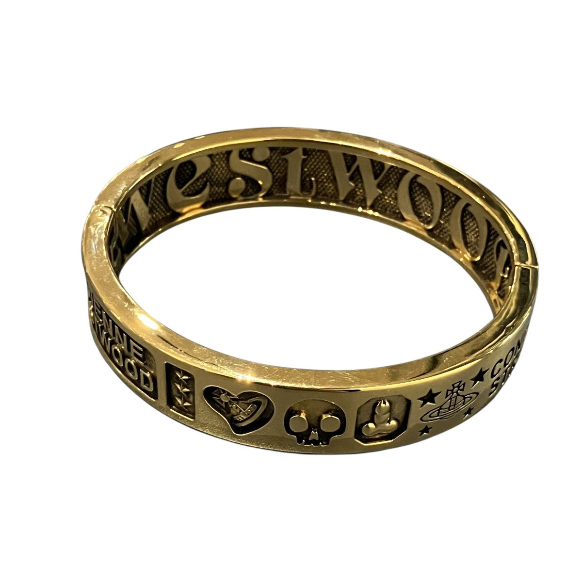MAN LANCELOT BANGLEロゴデザインブレスレット6101003J-02R002-FJ
