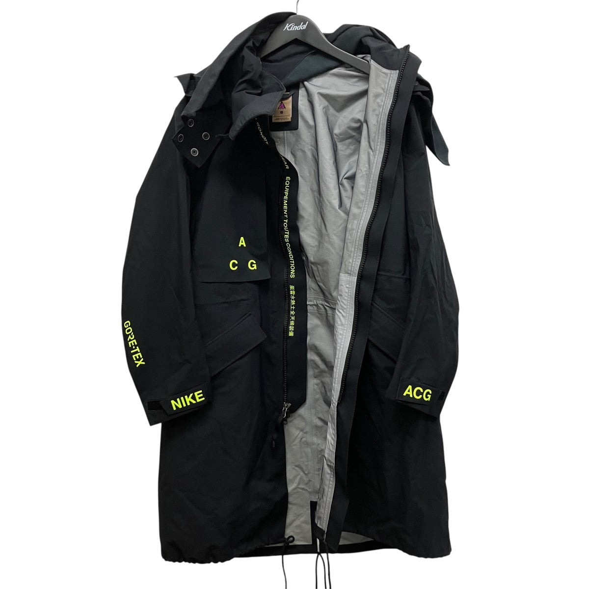 ACG GORETEX COATナイロンフーデッドロングジップアップジャケットAQ3516-010