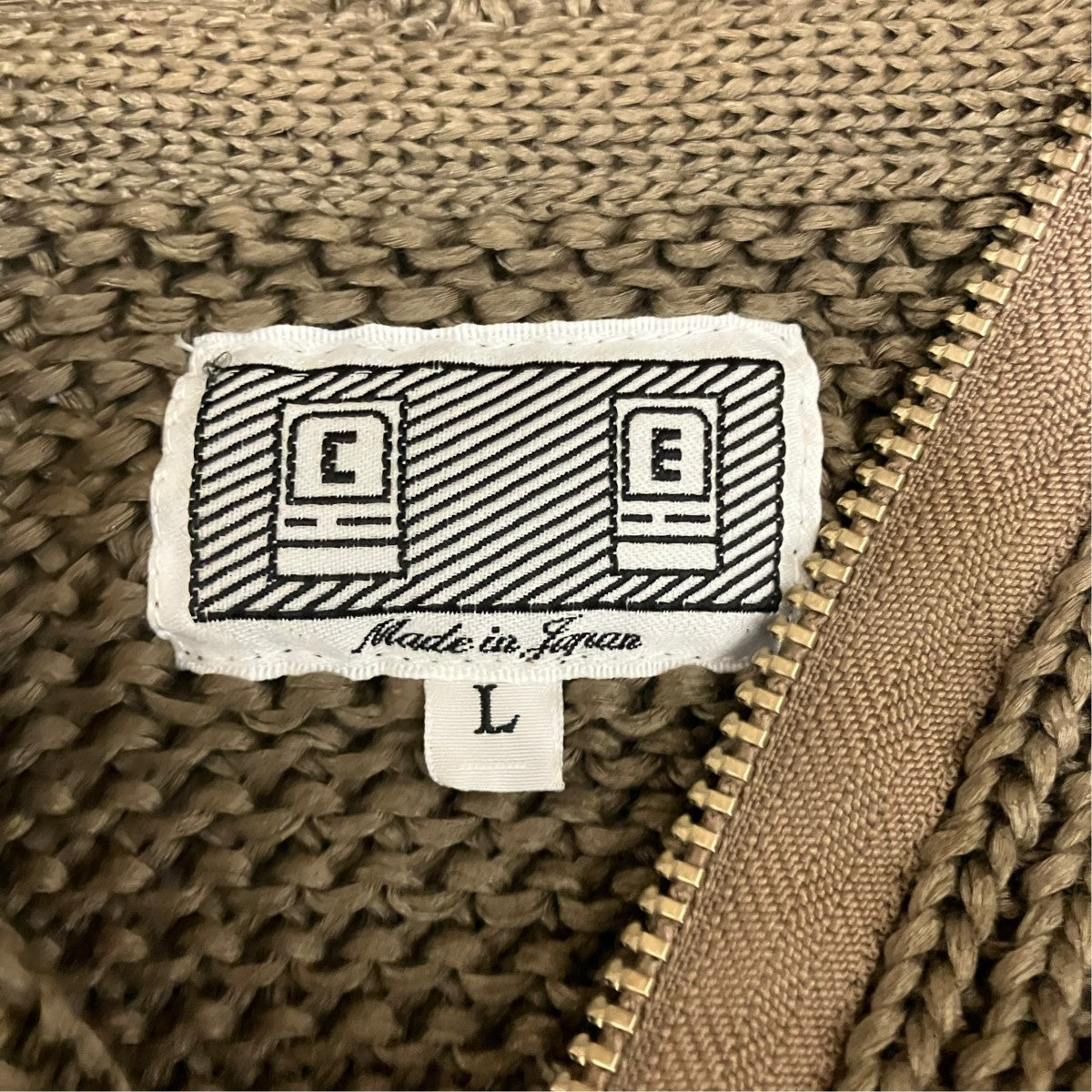 24AWCOTTON ZIP UP KNITジップアップメッシュニットCES26KN02