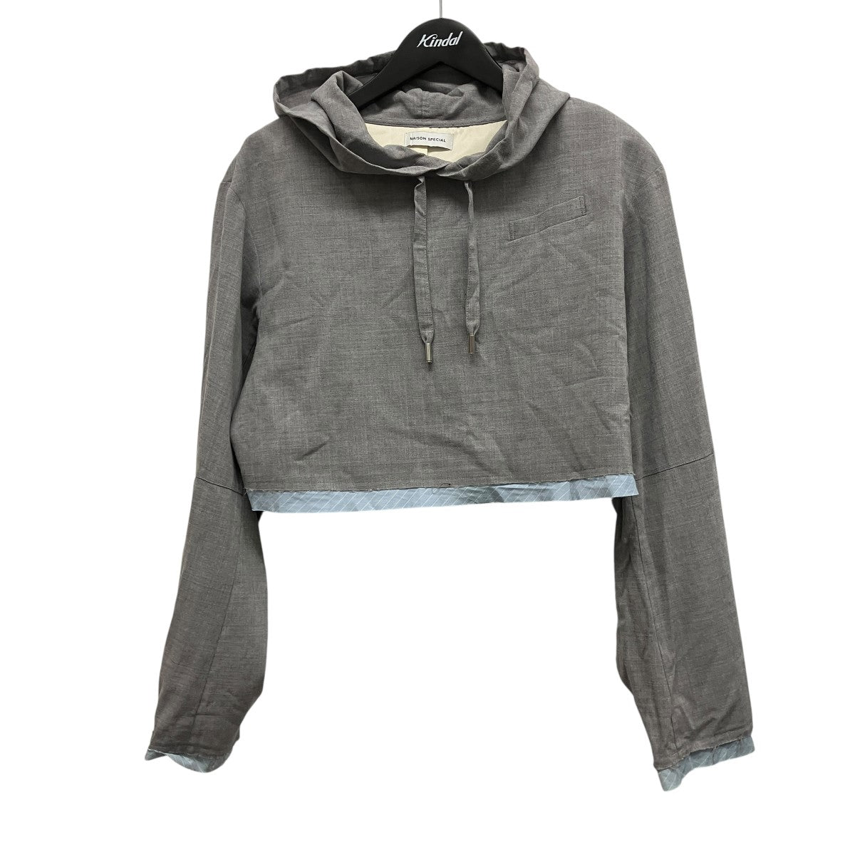 Hoodie Tailored Topsレイヤードフーデッドパーカー21241315805
