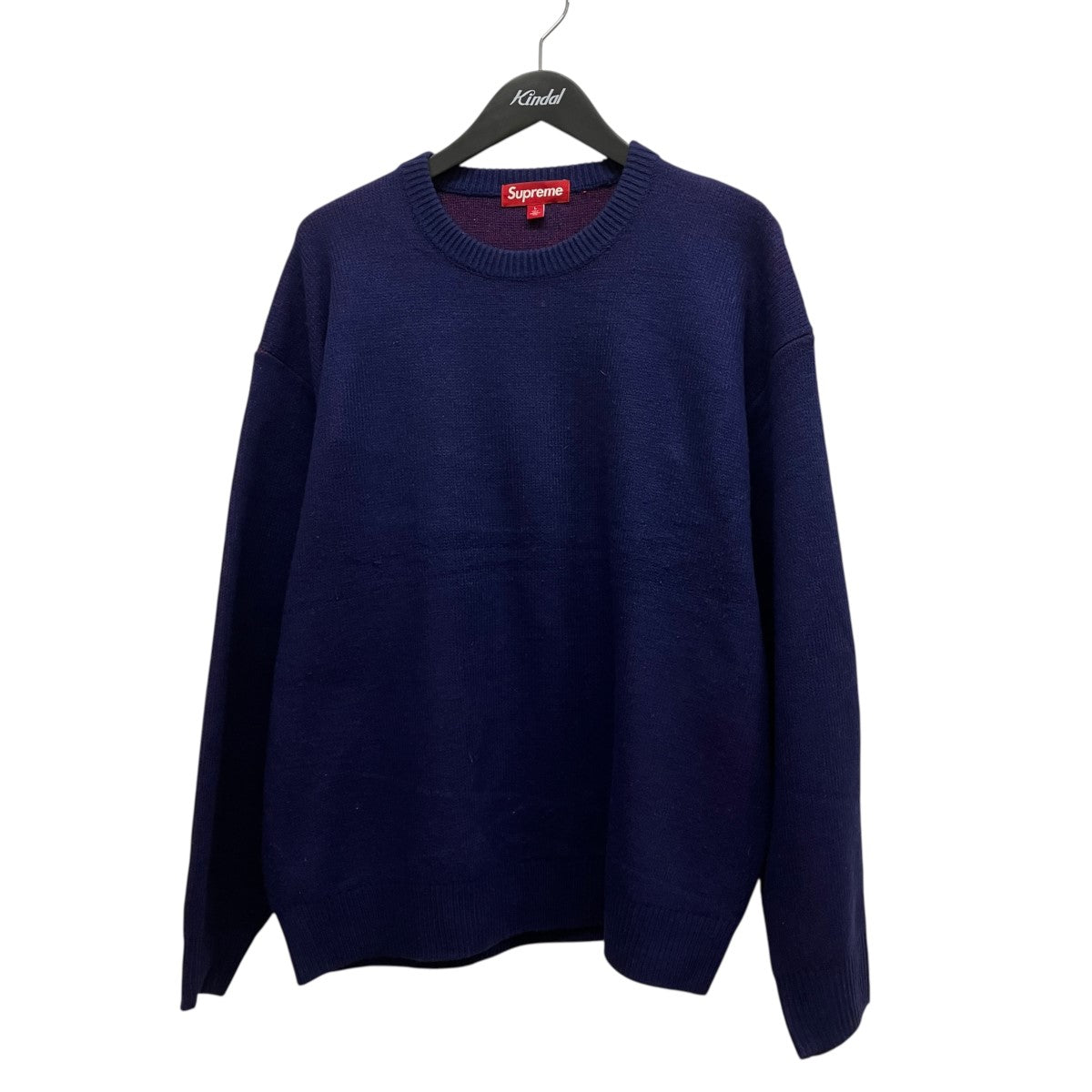24AWバック刺しゅうニットFuck Money Sweater Navy