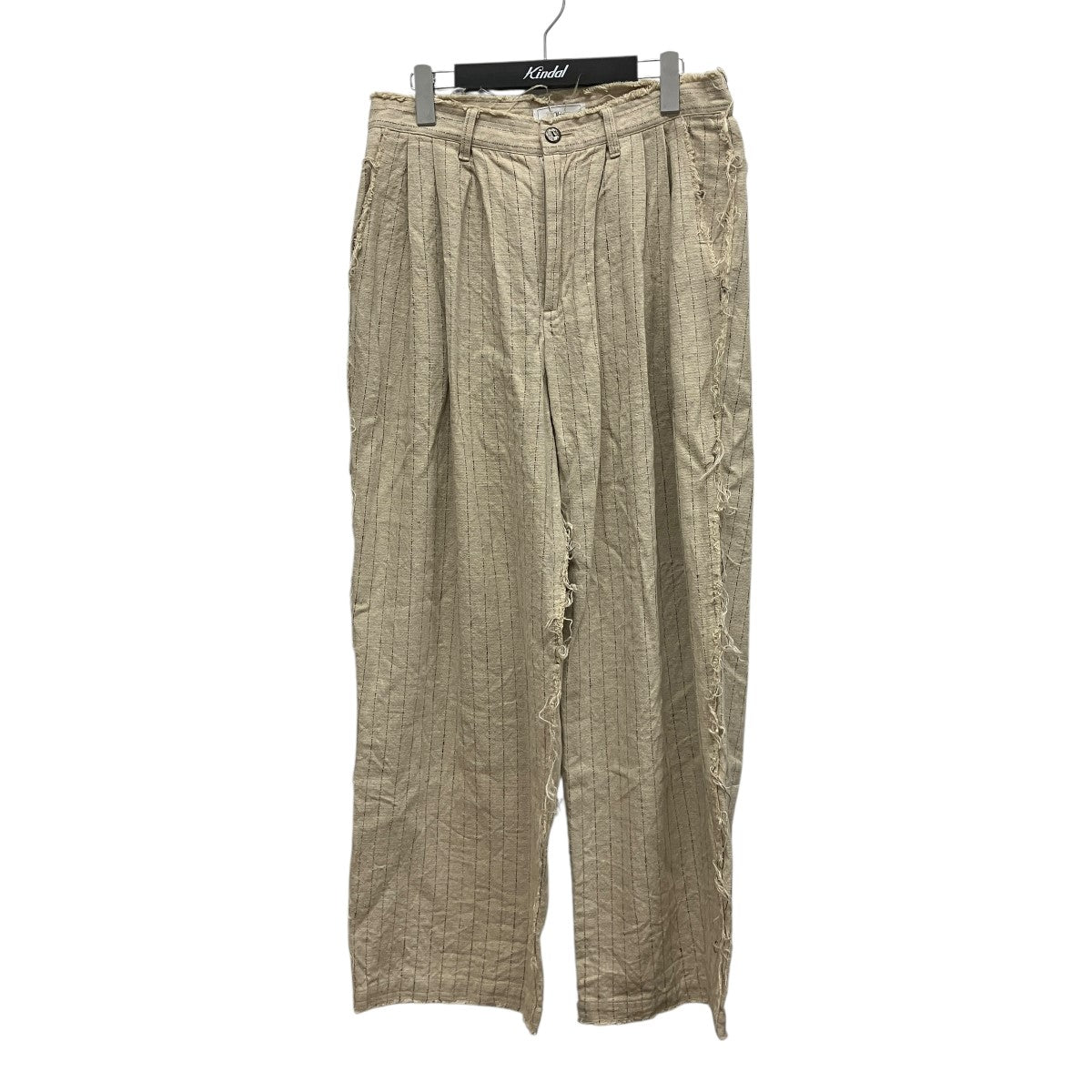 STRIPE SCHADEN 3TUCK PANTSリネンストライプワイドパンツUM-PTFL32SL-241