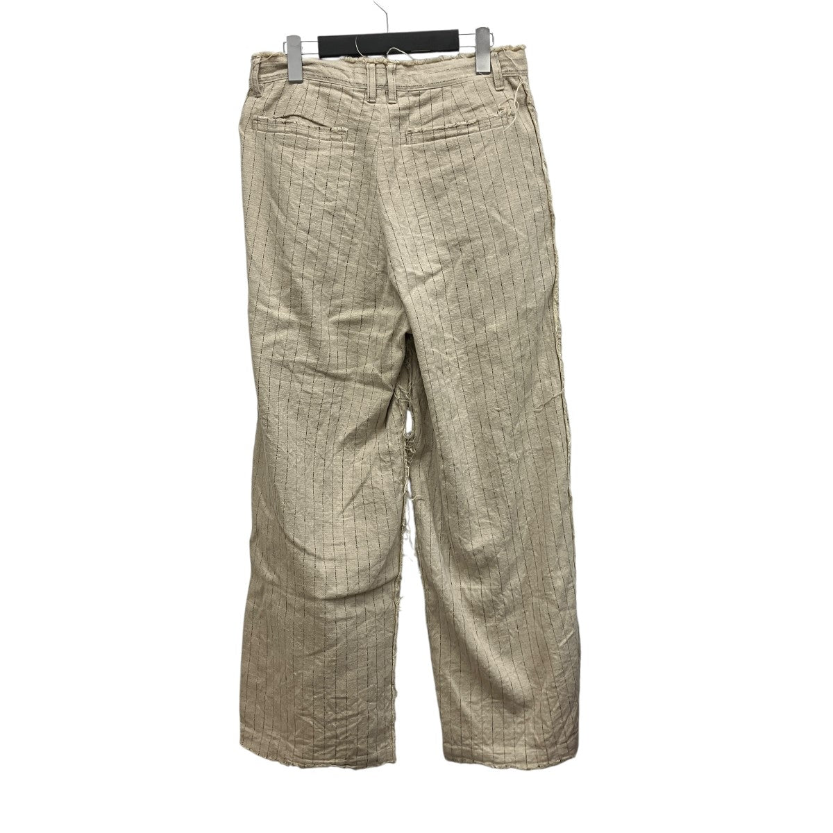 STRIPE SCHADEN 3TUCK PANTSリネンストライプワイドパンツUM-PTFL32SL-241