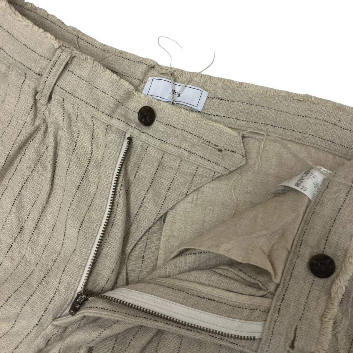 STRIPE SCHADEN 3TUCK PANTSリネンストライプワイドパンツUM-PTFL32SL-241