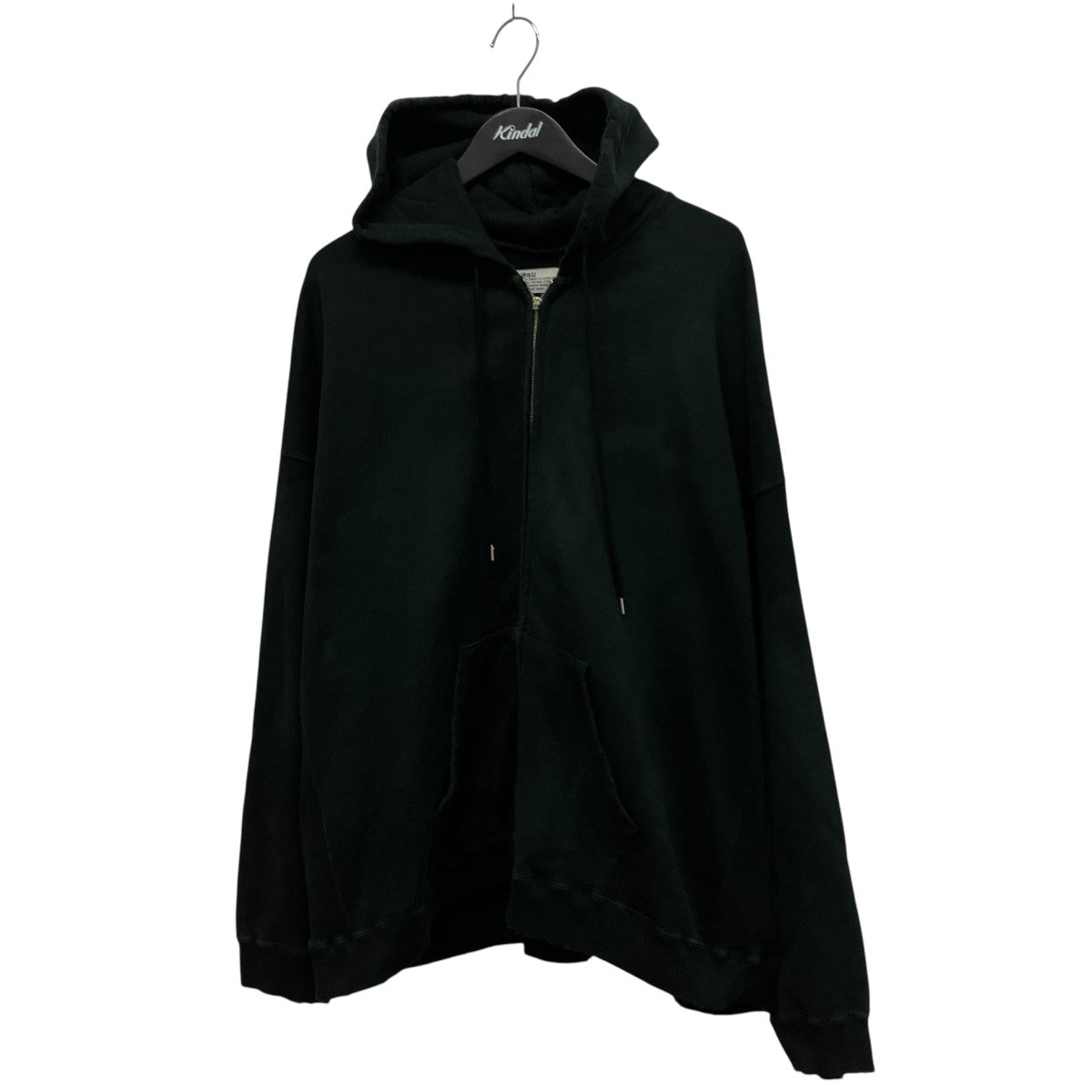 Water-repellent Vintage Wash Hoodieダメージ加工ジップアップパーカー23AW C-1