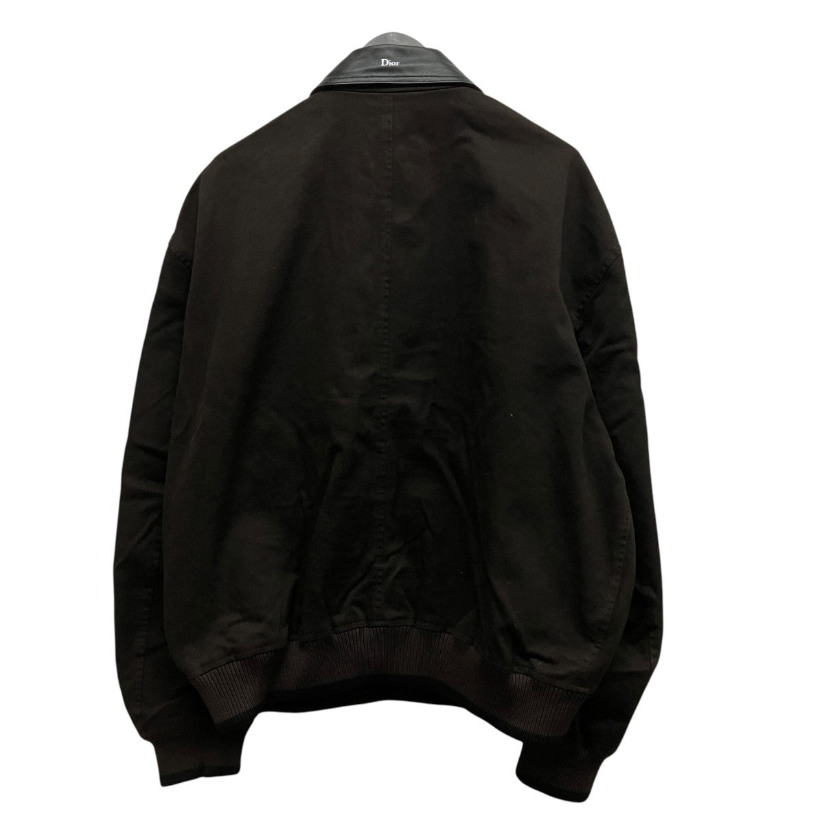 26SSIngrid Jacket襟レザーコットンツイルブルゾン683C403A3105