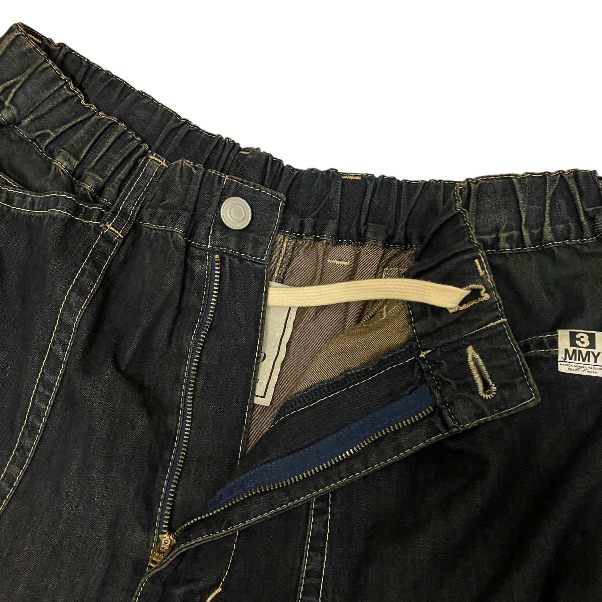 Sticker Prints Denim Baker Pants総柄プリントイージーパンツJ14PT124