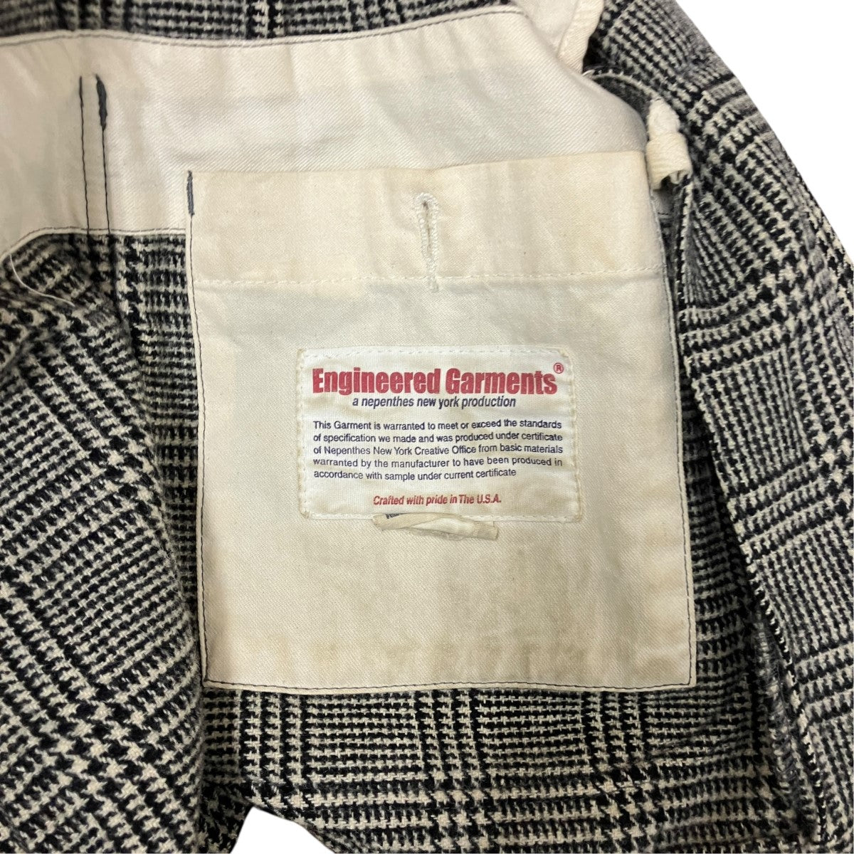 Engineered Garments(エンジニアドガーメンツ) ウールグレンチェック