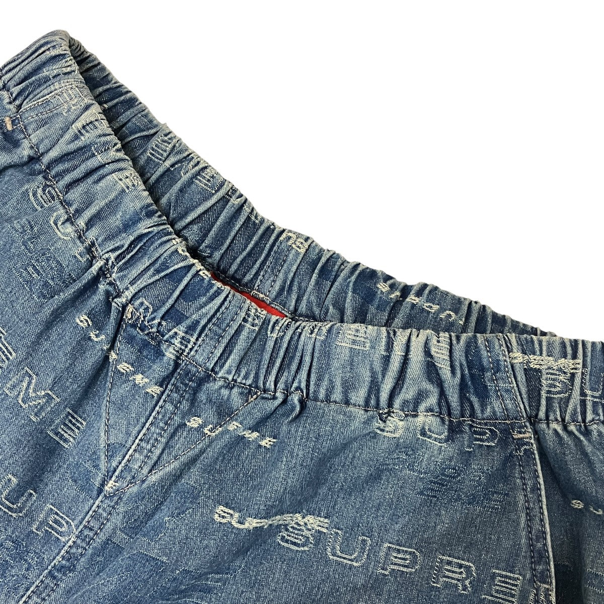 19AWDimensions Logo Denim Skate総柄イージーパンツ