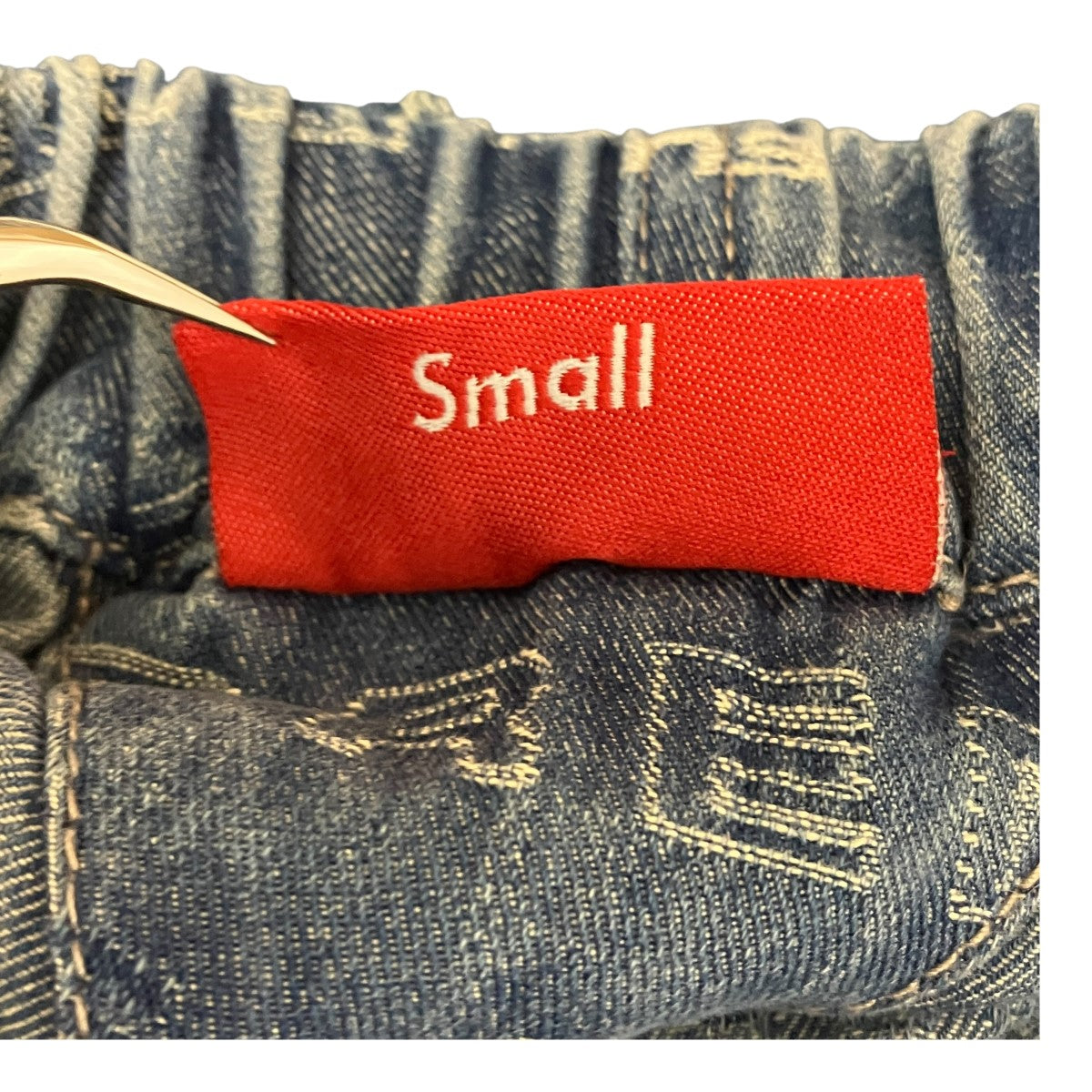 19AWDimensions Logo Denim Skate総柄イージーパンツ