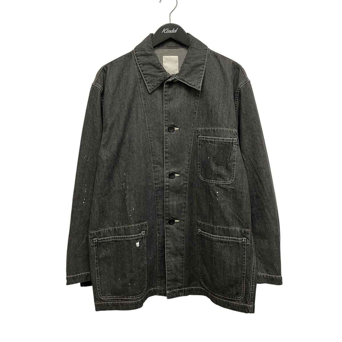 24SS10oz denim cover-allペイントデニムジャケット12-SS-001