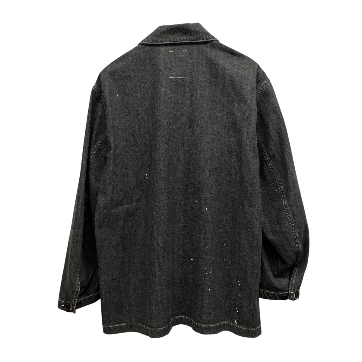 24SS10oz denim cover-allペイントデニムジャケット12-SS-001
