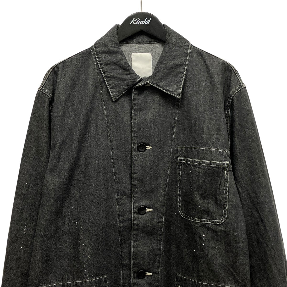 24SS10oz denim cover-allペイントデニムジャケット12-SS-001