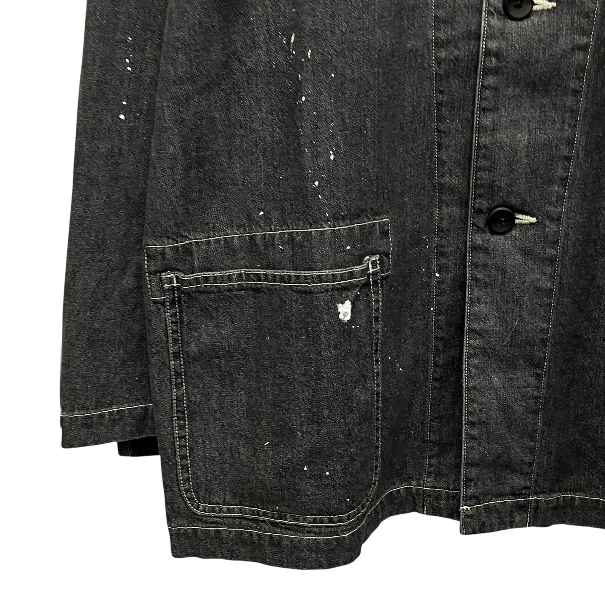 24SS10oz denim cover-allペイントデニムジャケット12-SS-001