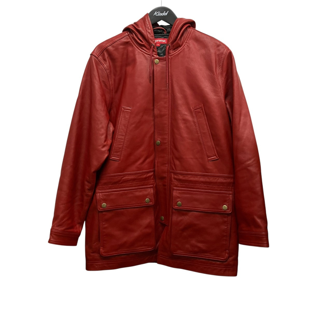 14AWHooded Leather Parkaレザーフーデッドパーカー