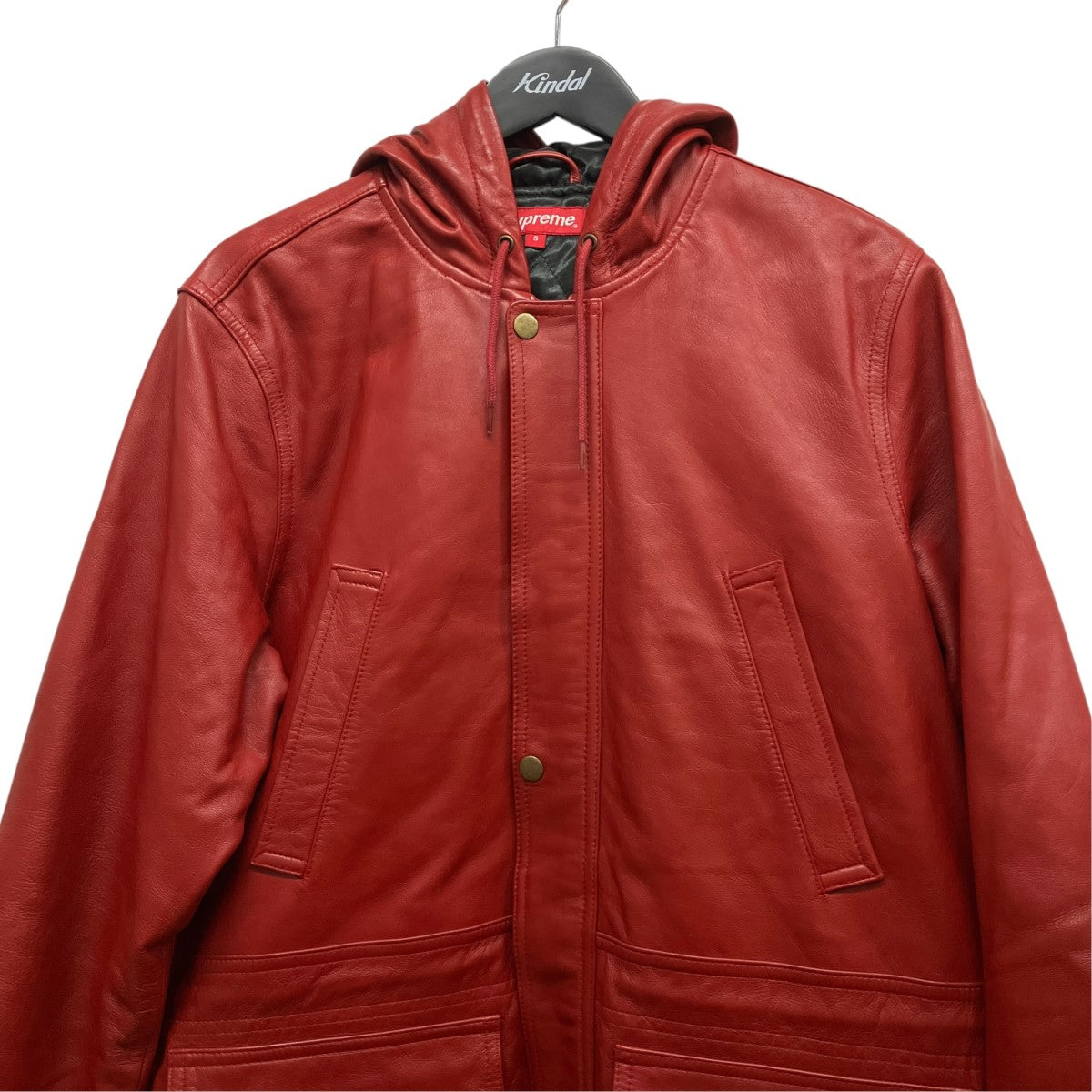 14AWHooded Leather Parkaレザーフーデッドパーカー