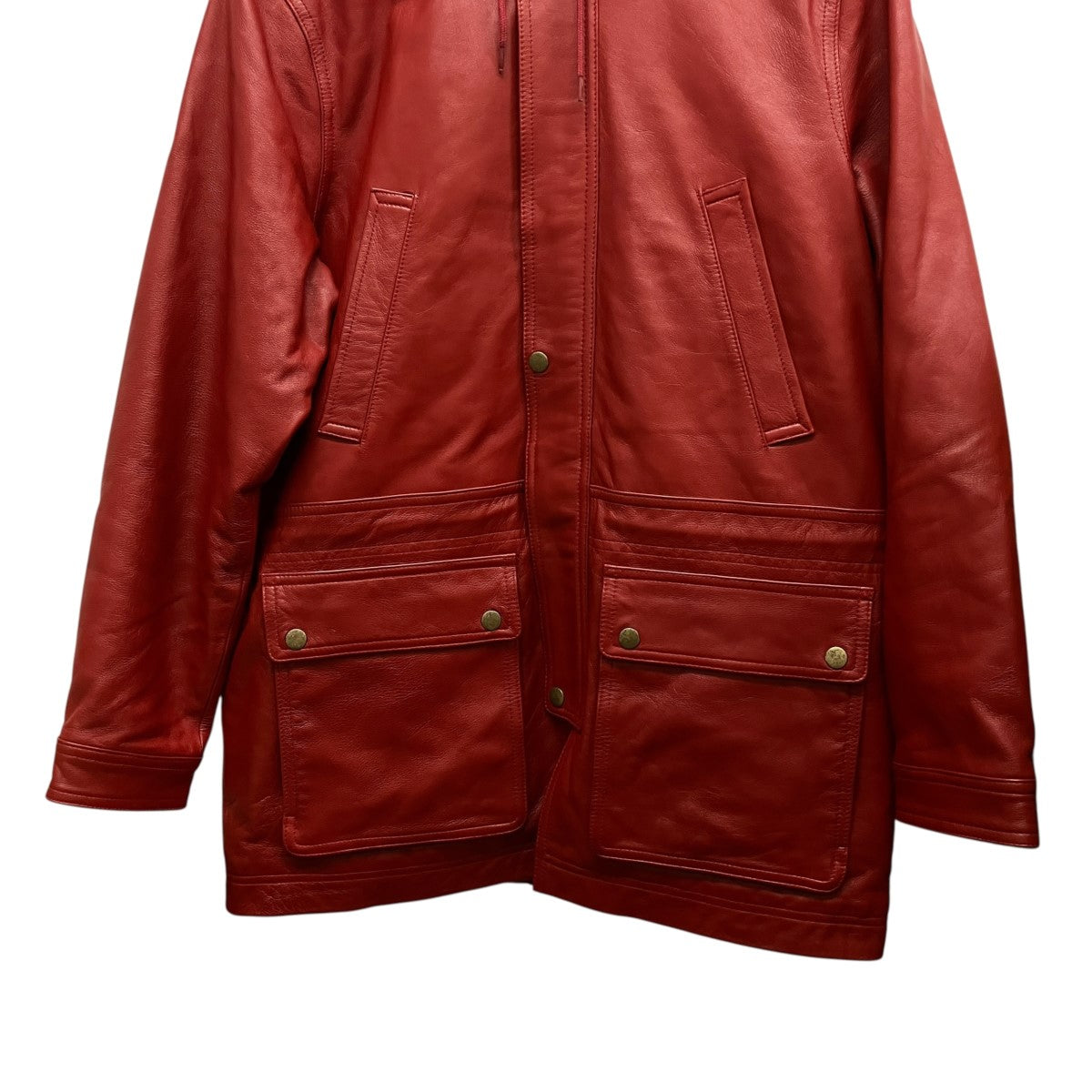 14AWHooded Leather Parkaレザーフーデッドパーカー