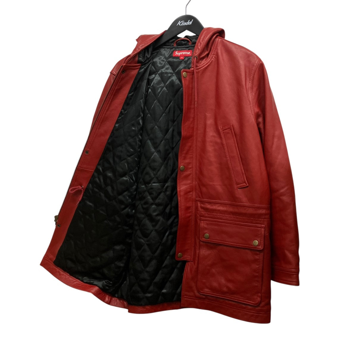 14AWHooded Leather Parkaレザーフーデッドパーカー