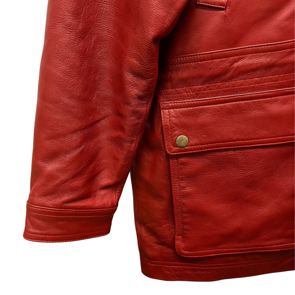 14AWHooded Leather Parkaレザーフーデッドパーカー