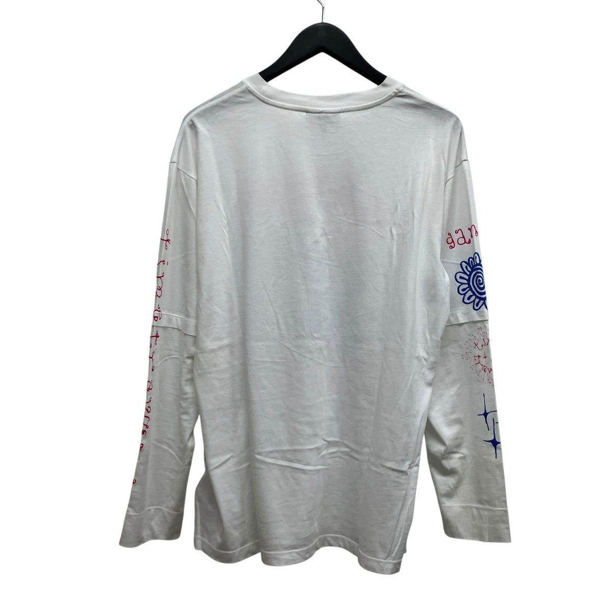 Ganni(ガニー) Light Jersey Cat TV Long Sleeve T-shirtプリント長袖T