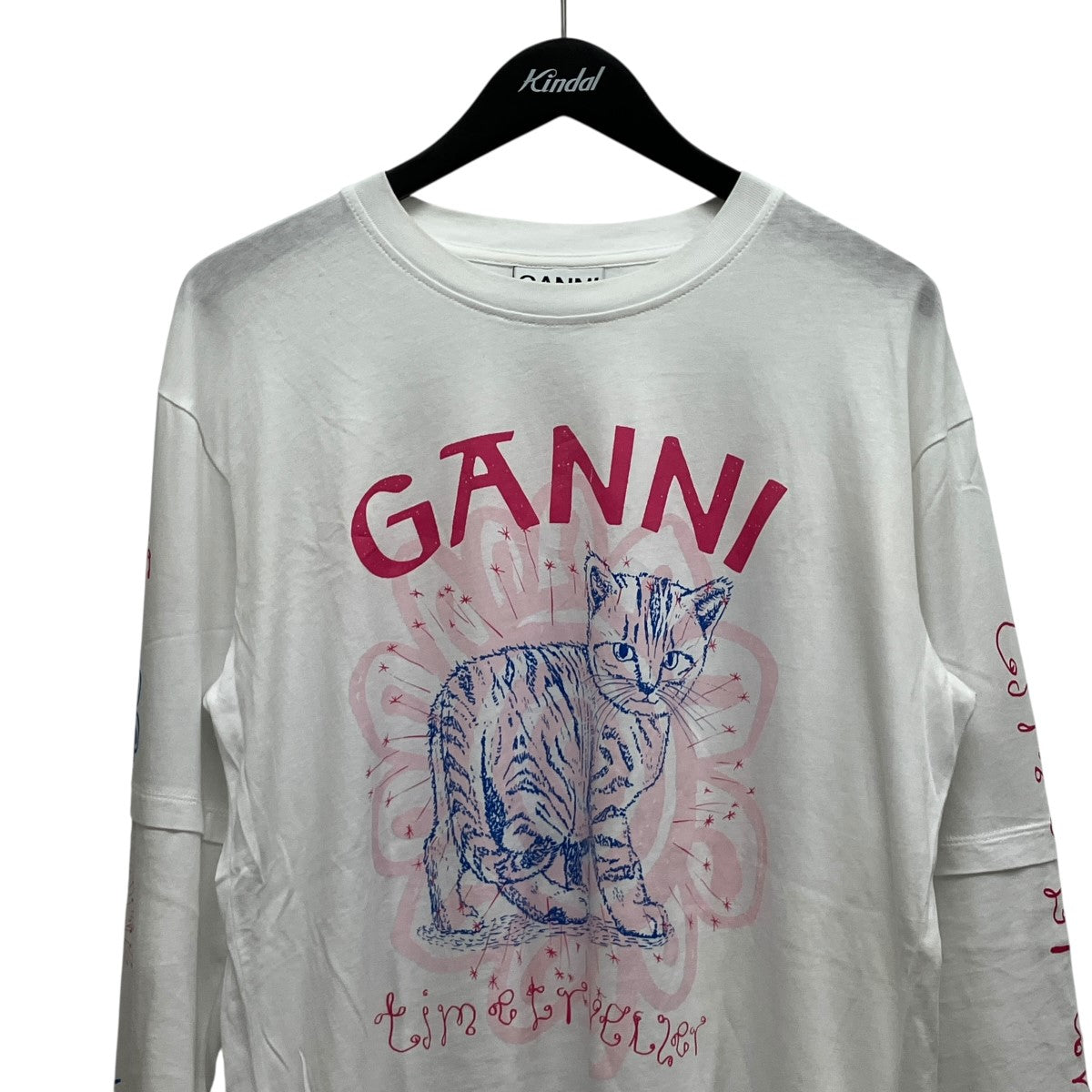 Light Jersey Cat TV Long Sleeve T-shirtプリント長袖TシャツT3534-UL36