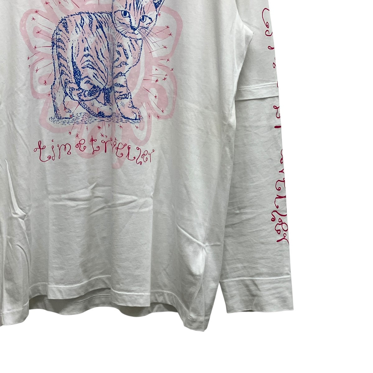 Light Jersey Cat TV Long Sleeve T-shirtプリント長袖TシャツT3534-UL36