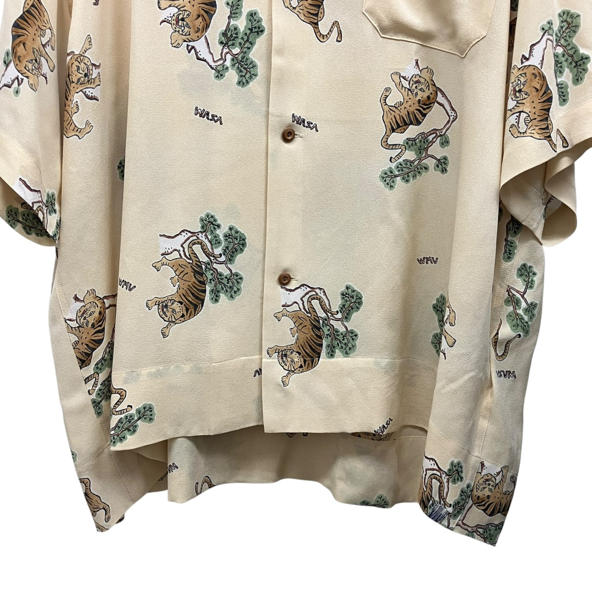 24SSCOPA SHIRT S／S TO総柄半袖シルクシャツ0124105011003