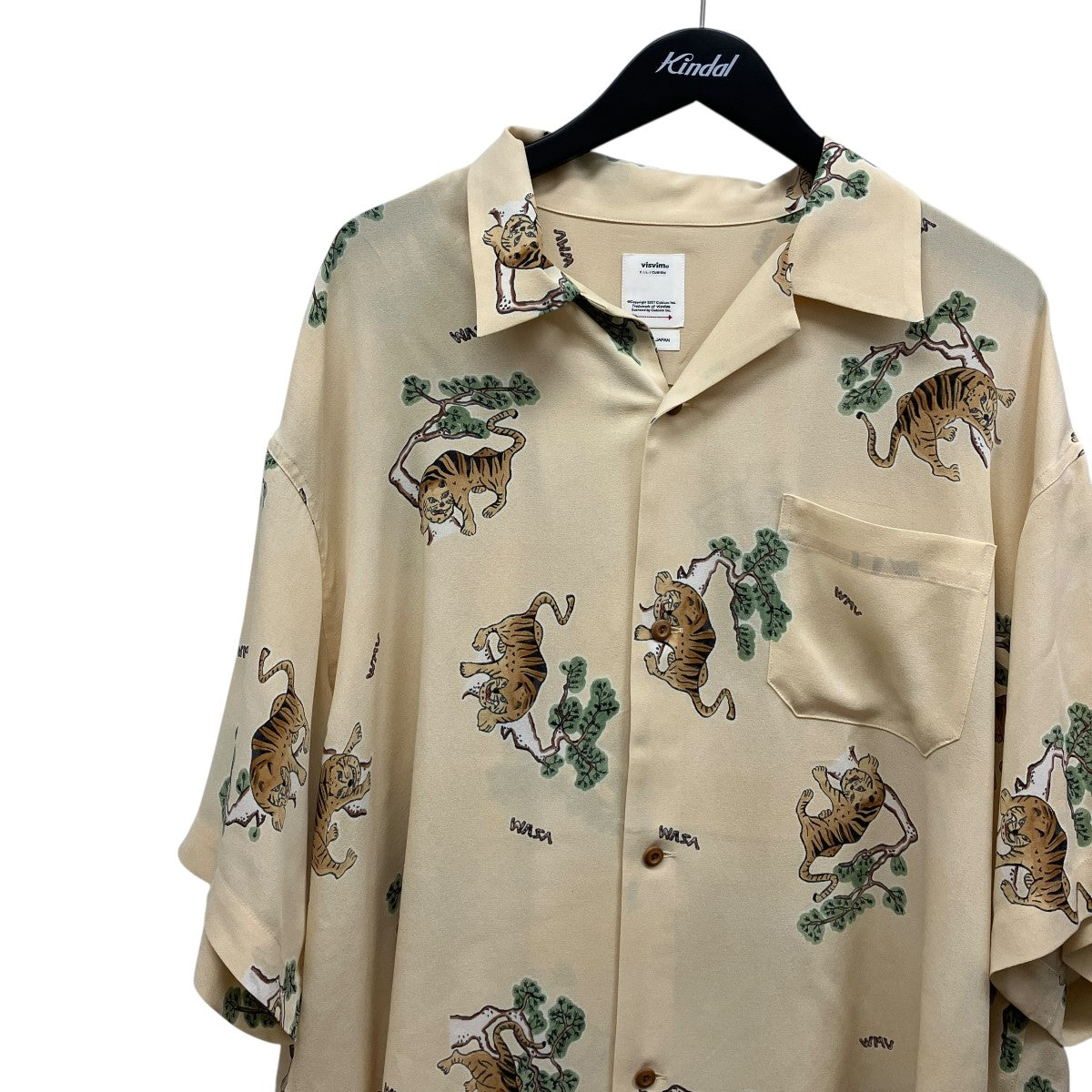 24SSCOPA SHIRT S／S TO総柄半袖シルクシャツ0124105011003