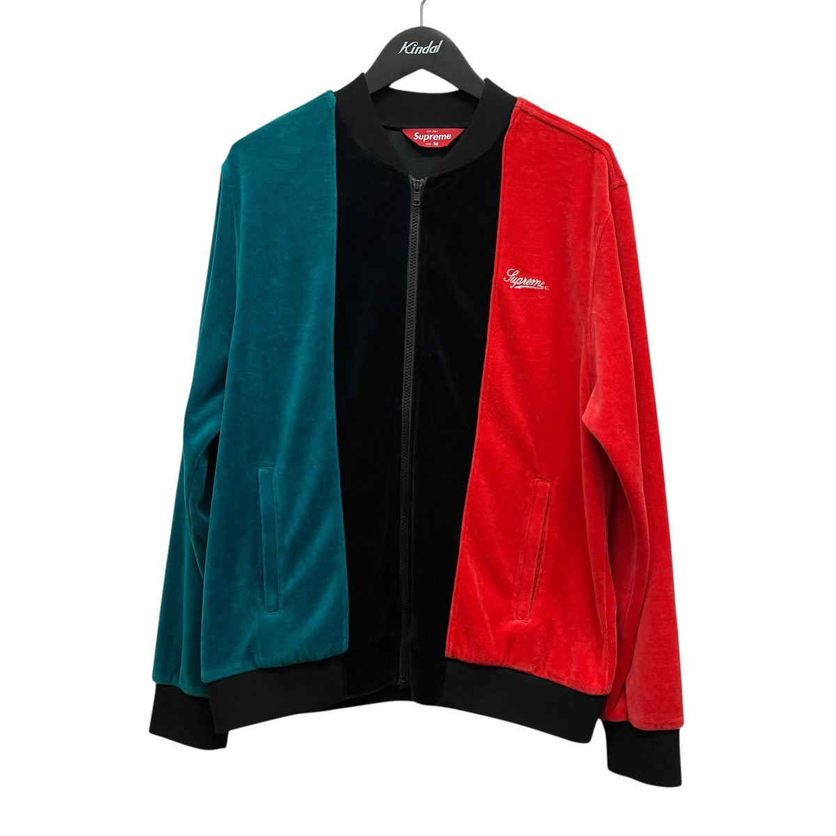 Supreme(シュプリーム) 18SSVelour Zip Up Jacketバイカラーベロア