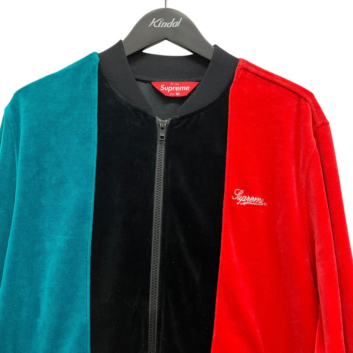 18SSVelour Zip Up Jacketバイカラーベロアトラックジャケット