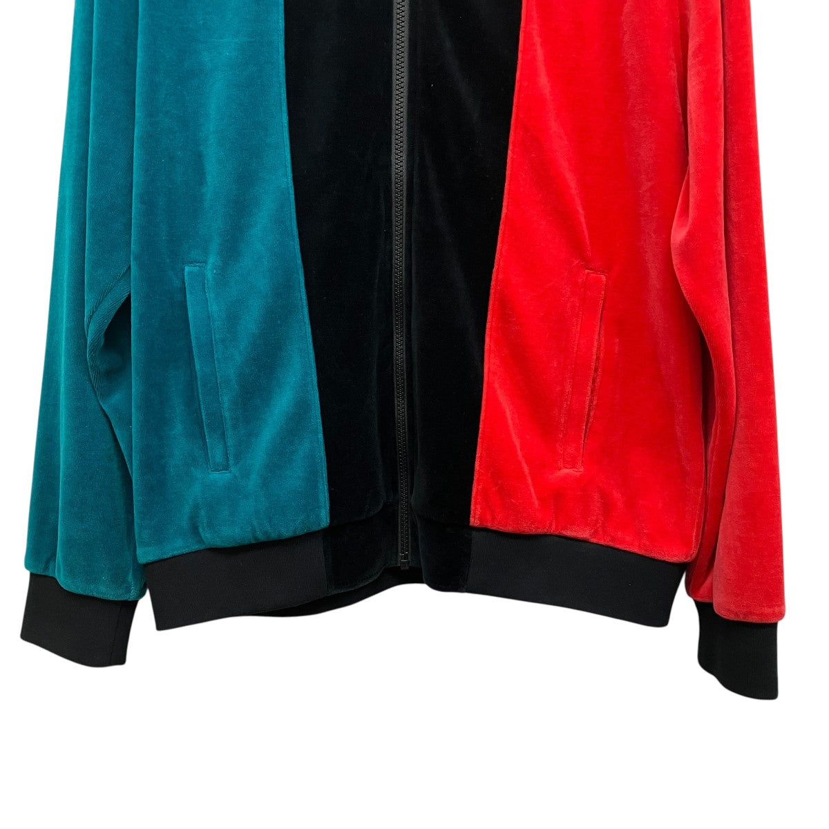 18SSVelour Zip Up Jacketバイカラーベロアトラックジャケット