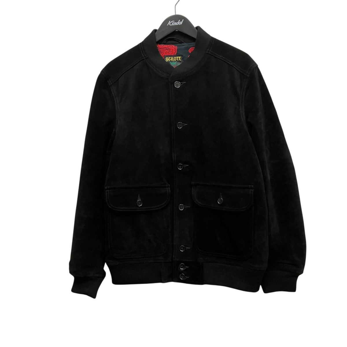 14SSSuede Bomber Jacket Blackスウェードレザーボンバージャケット1611304015