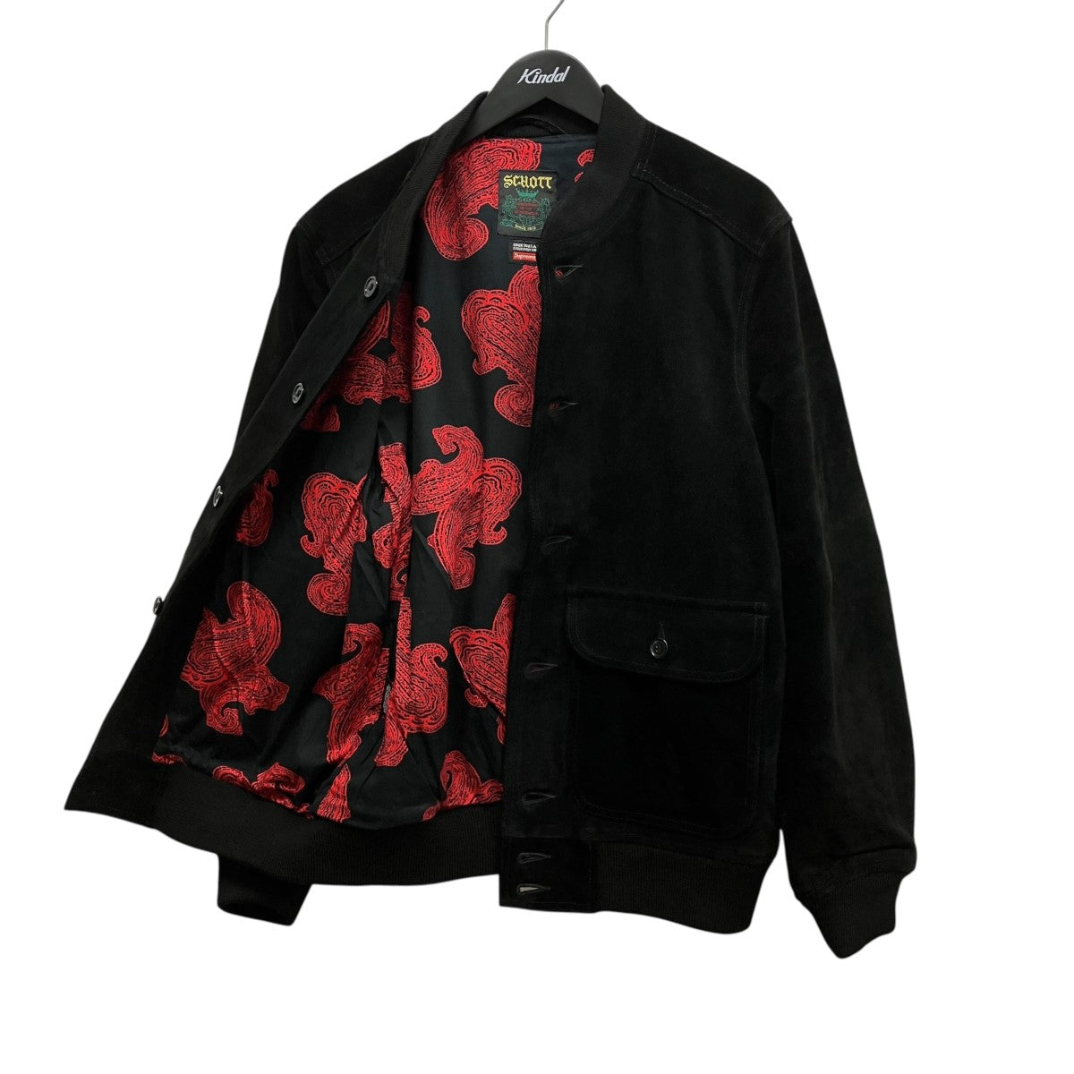 14SSSuede Bomber Jacket Blackスウェードレザーボンバージャケット1611304015