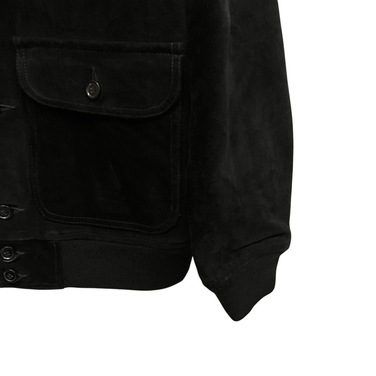 14SSSuede Bomber Jacket Blackスウェードレザーボンバージャケット1611304015