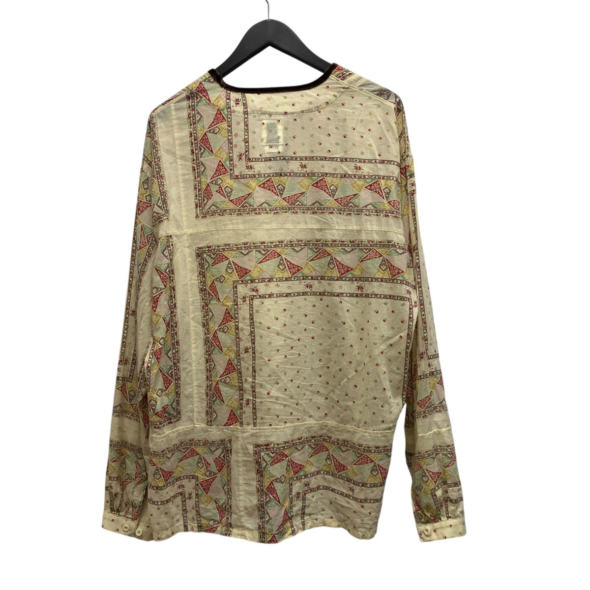 TUNIC P．O． PATCHWORK総柄長袖プルオーバーシャツ0121105011010