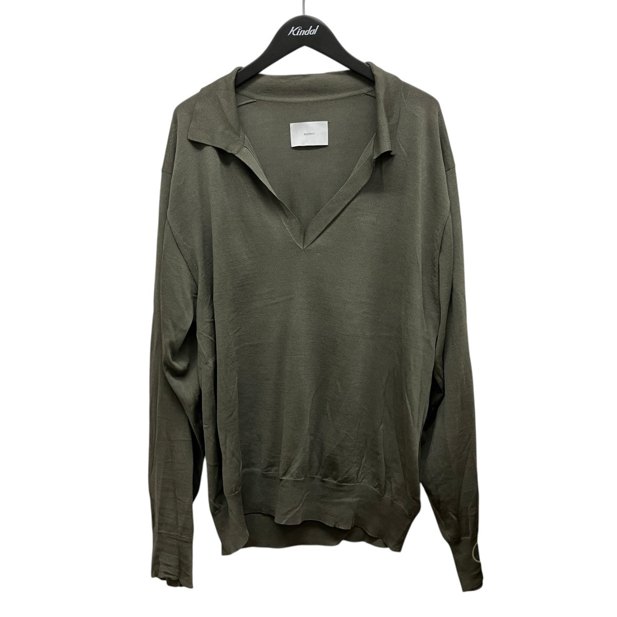 stein WOOL SILK KNIT SKIPPER LSシルク混スキッパーニットST.1314 古着・中古-1枚目のアイテム画像
