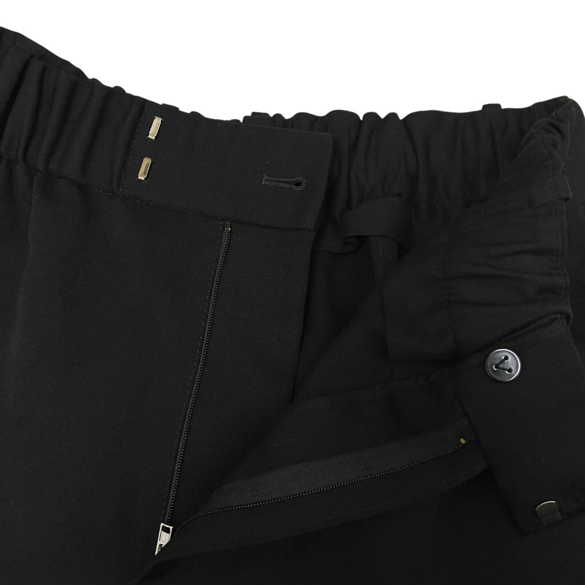 Prince Of Wales Wool Trousersイージーワイドスラックス750027