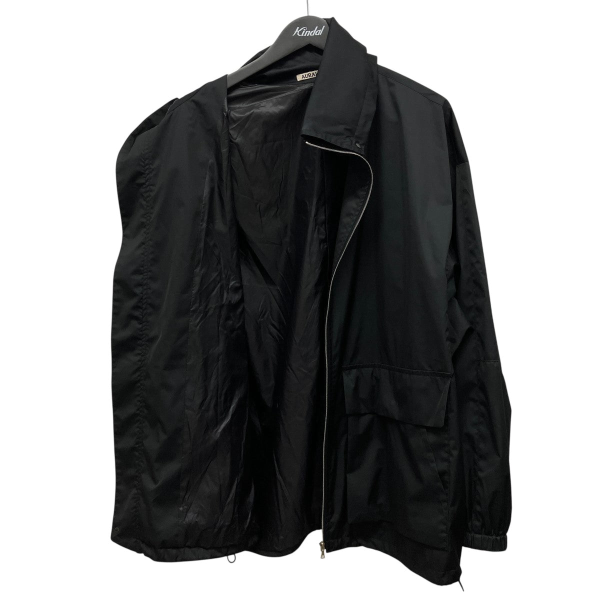 HARD TWIST POLYESTER SATIN LAMINATE ZIP BLOUSONジップアップナイロンジャケットA24SB02SL
