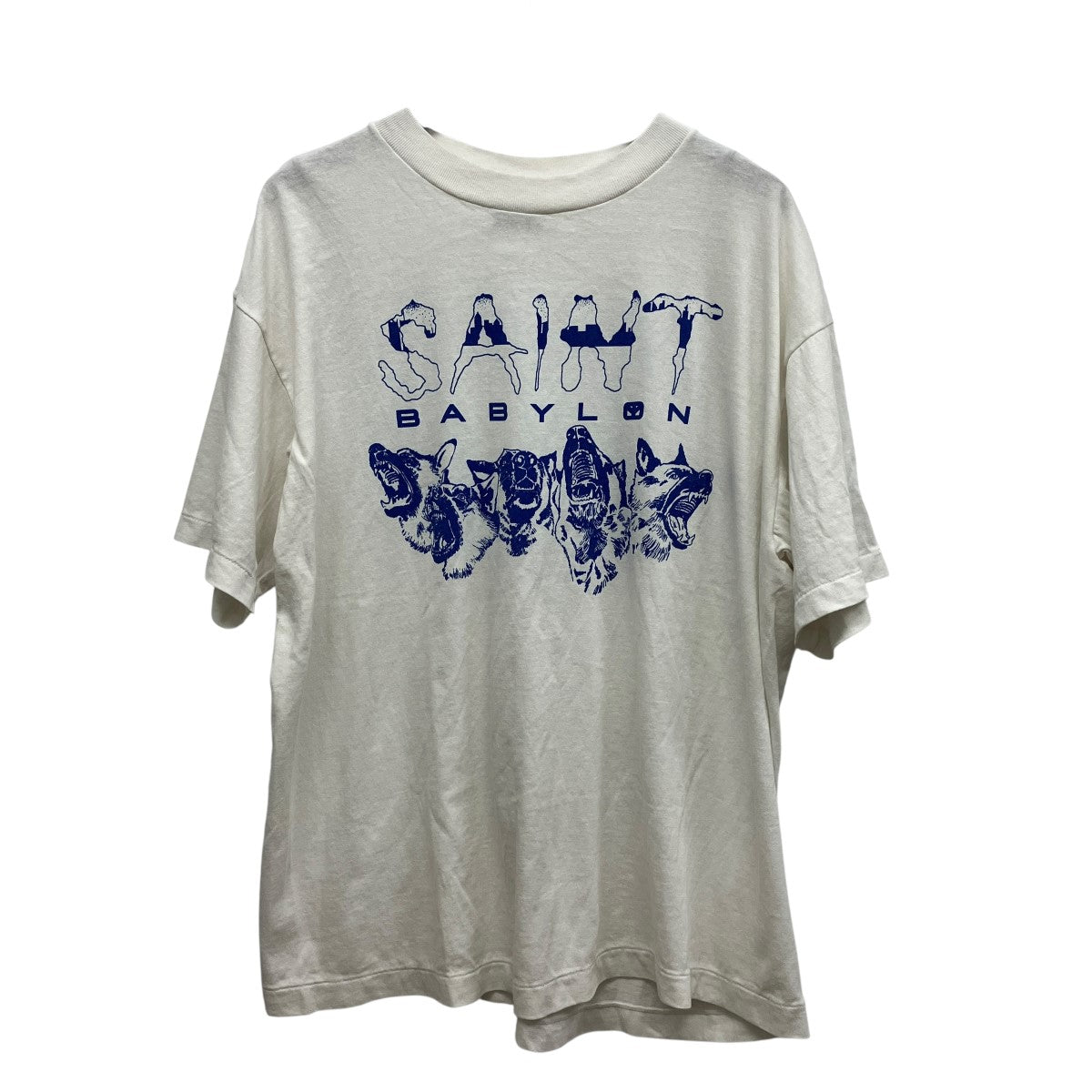 25AWBBLN SS TEE SAINT BABYLON WHITEプリントTシャツSM-HR1-0000-C48